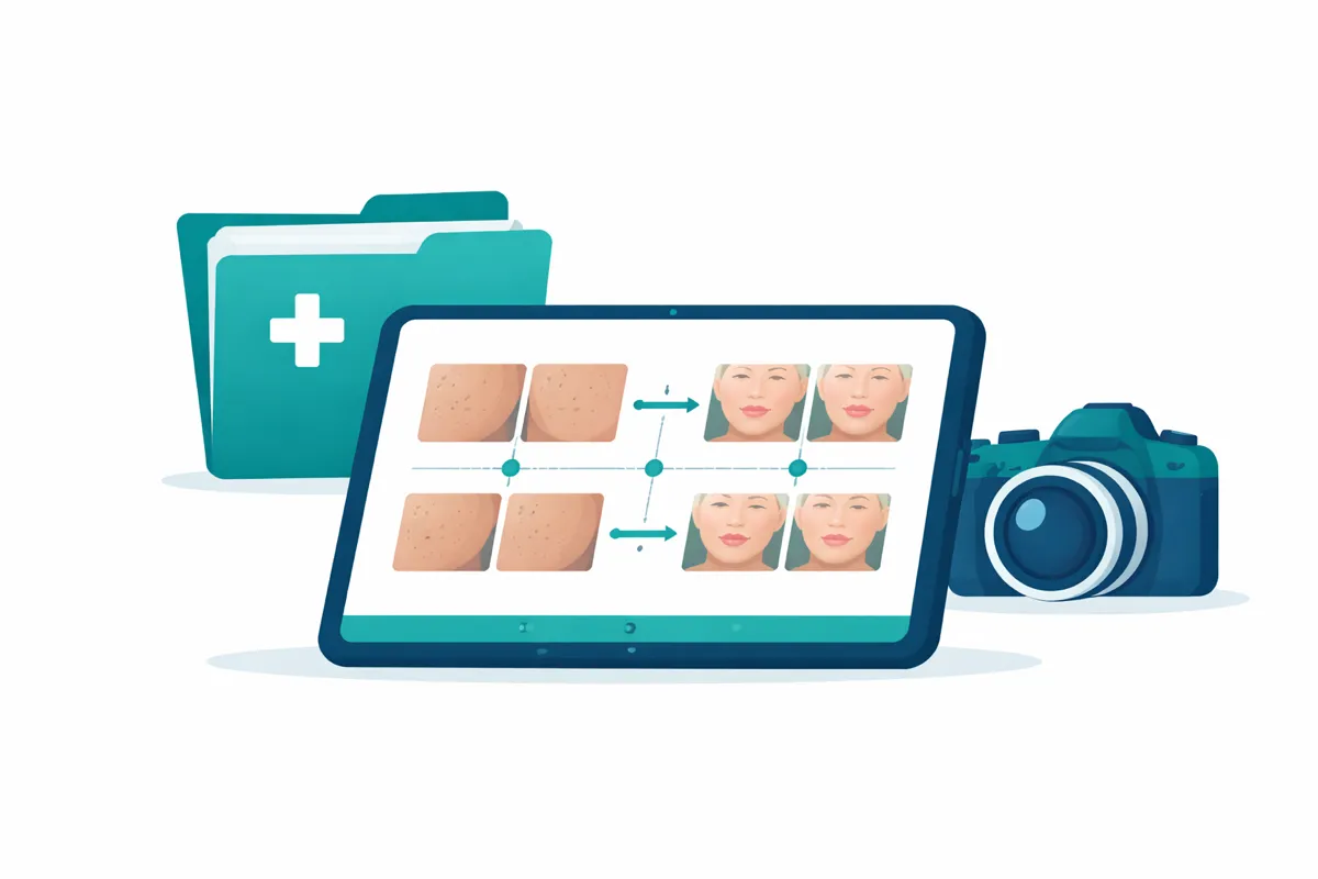 Documentar tratamientos con fotos en galeria clinica