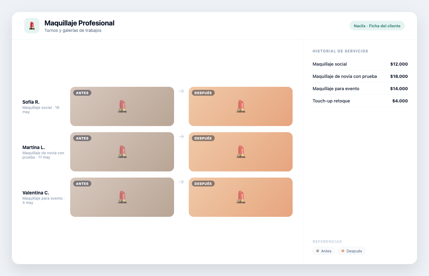 Galería de trabajos por cliente